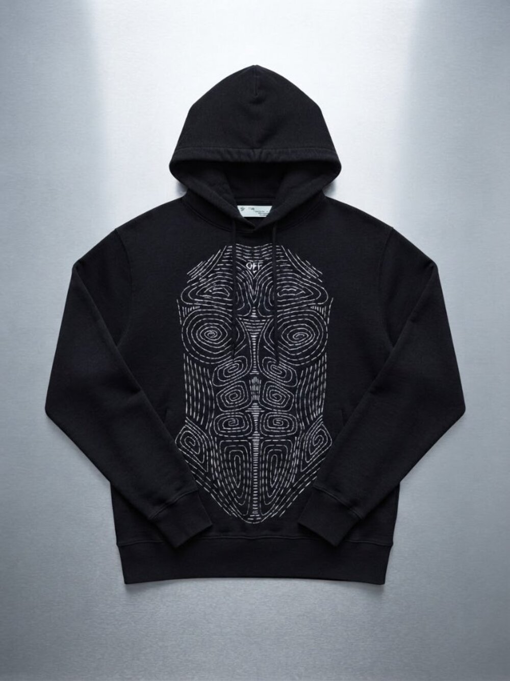 OFF-WHITE Body Stitch Cotton Hoodie/Skate Hoodie Size L - Picture 2 of 3